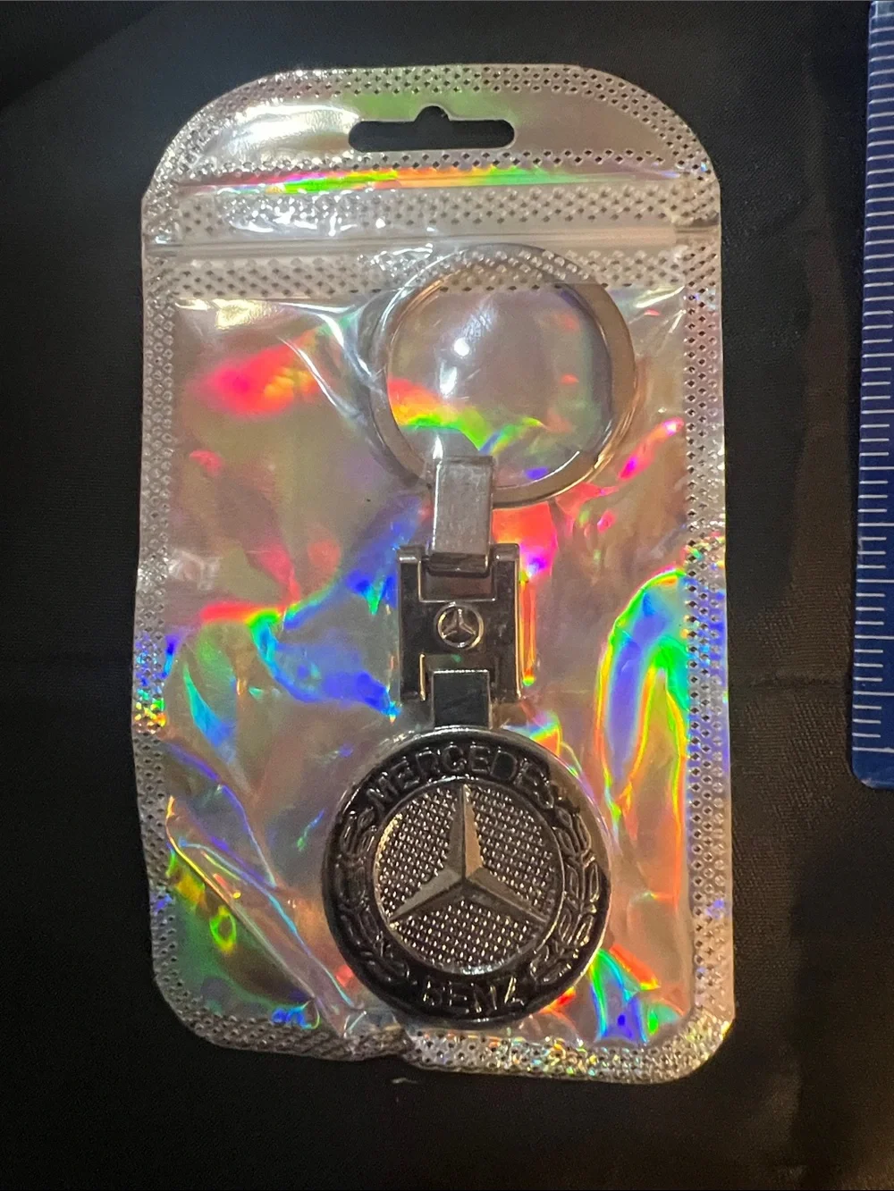 NIB Mercedes Benz Stainless Steel Logo Keychain